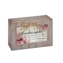 Top down view of Granddaughter Blessing Petite Locket Distressed Grey Music Box