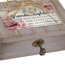 Granddaughter Blessing To Me Grey Distressed Locket Petite Music Box Plays Amazing Grace