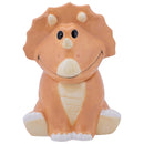 100 North Tan Triceratops Dinosaur 9.9 x 9.6 Dolomite Ceramic Cookie Jar