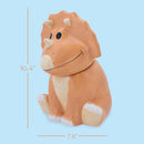 100 North Tan Triceratops Dinosaur 9.9 x 9.6 Dolomite Ceramic Cookie Jar