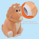 100 North Tan Triceratops Dinosaur 9.9 x 9.6 Dolomite Ceramic Cookie Jar
