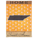Magnolia Garden State of My Heart Tennessee Home Sweet Home Orange 13 x 18 Small Double Applique Burlap Outdoor House Flag