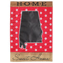 Magnolia Garden State of My Heart Alabama Home Sweet Home Red 13 x 18 Small Double Applique Burlap Outdoor House Flag