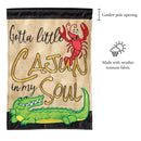 Magnolia Garden Cajun in My Soul Cajun 13 x 18 Small Double Applique Outdoor House Flag