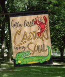 Magnolia Garden Cajun in My Soul Cajun 13 x 18 Small Double Applique Outdoor House Flag