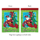 Magnolia Garden Crawfish Santa Cajun Christmas 13 x 18 Small Double Applique Outdoor Holiday House Flag
