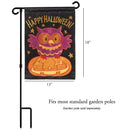 Magnolia Garden Happy Halloween Owl Black 13 x 18 Small Double Applique Outdoor Halloween House Flag