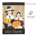 Magnolia Garden Pilgrims Give Thanks Mayflower 13 x 18 Small Double Applique Outdoor Harvest House Flag