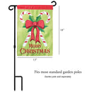 Magnolia Garden Merry Christmas Candy Cane 13 x 18 Small Double Applique Outdoor Holiday House Flag