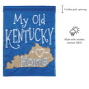 Magnolia Garden My Old Kentucky Home Cerulean Blue 13 x 18 Small Double Applique Outdoor House Flag