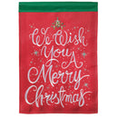 Magnolia Garden We Wish You A Merry Christmas Licorice Stick 13 x 18 Small Double Applique Outdoor Holiday House Flag