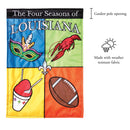 Magnolia Garden The Four Seasons of Louisiana Fleur-de-lis 13 x 18 Small Double Applique Outdoor House Flag