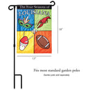 Magnolia Garden The Four Seasons of Louisiana Fleur-de-lis 13 x 18 Small Double Applique Outdoor House Flag
