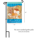 Magnolia Garden Coastal Thanksgiving Bountiful Beach 13 x 18 Small Double Applique Outdoor Harvest House Flag