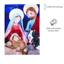 Magnolia Garden Holy Family W/Animals Nativity Scene 29 x 42 Large Double Applique Outdoor Christmas House Flag