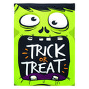 Magnolia Garden Trick Or Treat Green Monster 13 x 18 Small Double Applique Outdoor Halloween House Flag