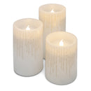 Elanze Designs Cardinals and Angels Red 6 inch Wax Flameless Candles Set of 3