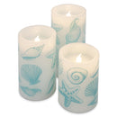 Elanze Designs Cardinals and Angels Red 6 inch Wax Flameless Candles Set of 3