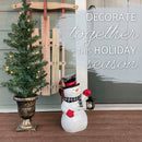 Elanze Designs Top Hat Snowman 17 inch Resin LED Christmas Door Greeter Figurine