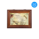 Top down view of A Friend's Song Woodgrain Rope Trim Music Box