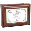 Sister Together Always True Woodgrain Music Box Plays Friends are for