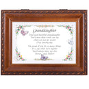 Granddaughter Woodgrain Music Box Plays Light Up My Life