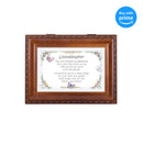 Top down view of Granddaughter Woodgrain Rope Trim Music Box