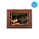 Top down view of Friendship Woodgrain Rope Trim Music Box
