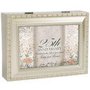 Home décor keepsake and trinket box made with hidden musical mechanism inside