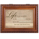 Life is Woodgrain Music Box Plays Edelweiss