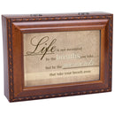 Life is Woodgrain Music Box Plays Edelweiss