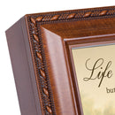 Life Measured By Moments Woodgrain Rope Trim Jewelry Music Box Plays Wonderful World