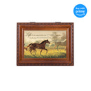 Top down view of Life Measured by Moments Woodgrain Rope Trim Jewelry and Music Box