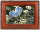 God Gives Good Gifts Woodgrain Rope Trim Jewelry Music Box Plays Wind Beneath My Wings