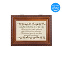 Top down view of Granddaughter Woodgrain Rope Trim Music Box