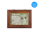 Top down view of Retirement Woodgrain Rope Trim Music Box