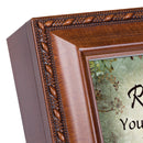 Retirement Worked Hard Those Years Woodgrain Rope Trim Jewelry Music Box Plays Wonderful World