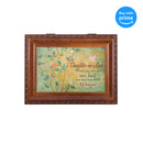 Top down view of Daughter-in-Law Rich Woodgrain Rope Trim Music Box