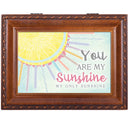 You Are My Only Sunshine Patchwork Woodgrain Keepsake Music Box Plays You are My Sunshine