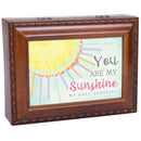 You Are My Only Sunshine Patchwork Woodgrain Keepsake Music Box Plays You are My Sunshine