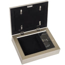 First Communion Living Bread Champagne Silver Traditional Music Box Plays Jesus Loves Me