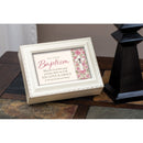 Baptism Bless Little One White Silver Rope Traditional Music Box Plays Jesus Loves Me