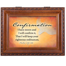 Confirmation Distressed Brown 8 x 6 Music Box Plays Tune Friend In Jesus