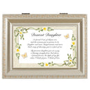 Dearest Daughter Champagne Silver Music Box Plays You Light Up My Life