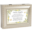 Dearest Daughter Champagne Silver Music Box Plays You Light Up My Life