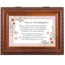 Dearest Granddaughter Woodgrain Music Box Plays Light Up My Life