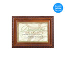 Top down view of Wonderful Daughter Woodgrain Rope Trim Music Box