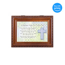 Baptismal Prayer Lead Him Woodgrain Rope Trim Jewelry Music Box Plays Jesus Loves Me