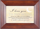 Love You to The Moon Wood Finish Jewelry Music Box Plays All You Need is Love