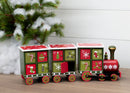 Mark Feldstein & Associates Train Countdown Rosy Red 16 x 6 Wood and Metal Holiday Decor Advent Calendar